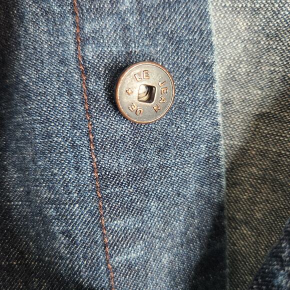 Vintage 90s Marithe + Francois Girbaud denim button front shirt dress Size M - Picture 5 of 9